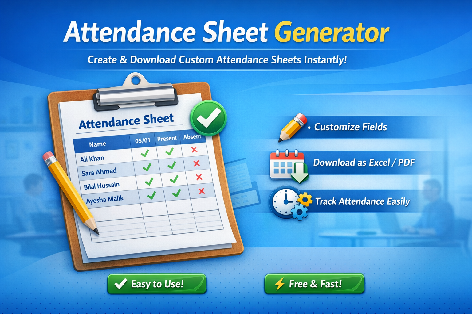 Attendance Sheet Generator