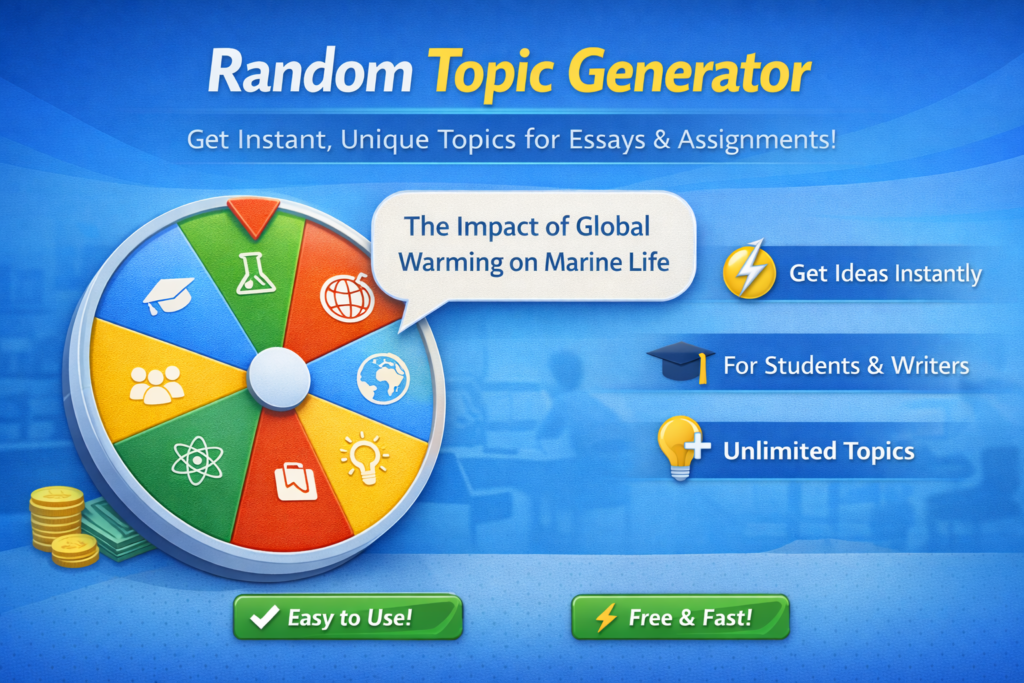 You can filter topics by category and get a fresh, random suggestion with each click. Category Filtering: Click any of the colorful category buttons (Science, History, etc.) to focus on that area. The active category is highlighted in bright blue. Generating Topics: Press the large "roll random topic" button, or simply click a new category, to instantly display a random topic from your chosen field. Visual Feedback: The main card shows the current topic, its category, and a live count of how many topics are available in the active filter.